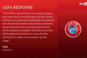 欧足联回应维尼修斯事件:比赛报告审核中 若有上报事件将启动调查